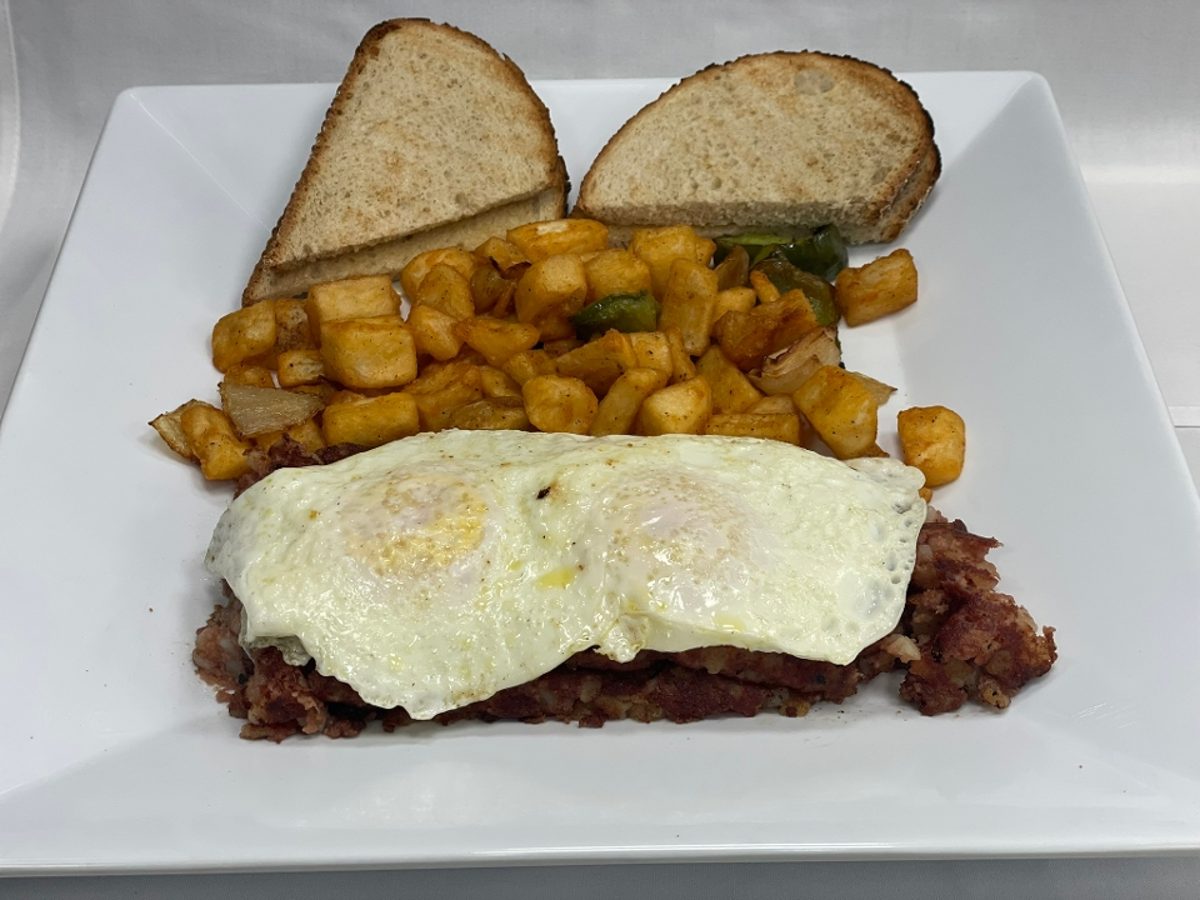 Two Eggs over Hash